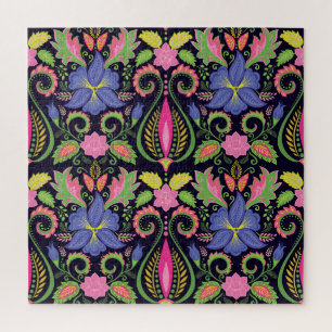 Classic Pansy: Vintages Blumenmuster Puzzle
