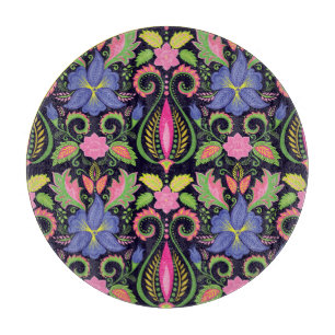 Classic Pansy: Vintages Blumenmuster Schneidebrett