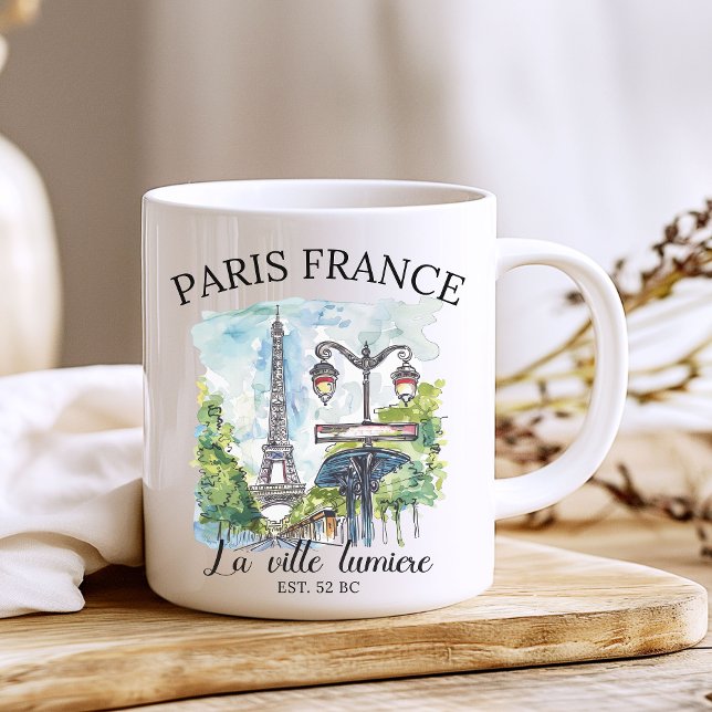 Classic Paris France Scenic Illustration Kaffeetasse (Von Creator hochgeladen)
