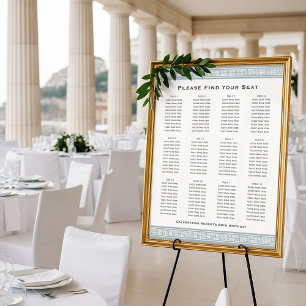 Classic Party Sitzplan 12 Tische Grau signieren Poster