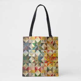 Classic Patchwork Fabric Design Tote Bag
