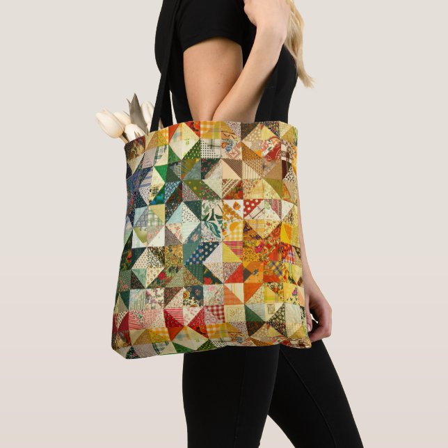 Classic Patchwork Fabric Design Tote Bag (Von Nahem)