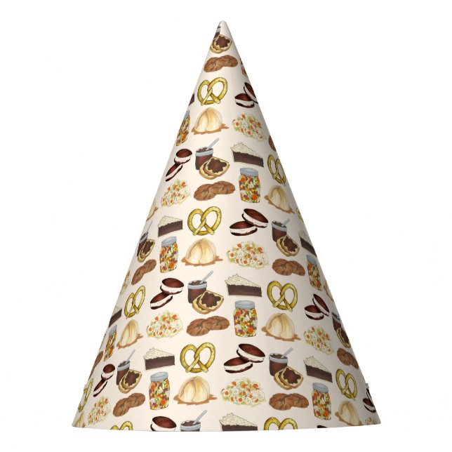 Classic Pennsylvania PA Dutch Amish Food Geschirr Partyhütchen (Vorderseite)