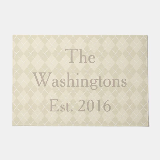 Classic Personalisiert Doormat Begrüßungsmat - Rug Fußmatte (Vorderseite)