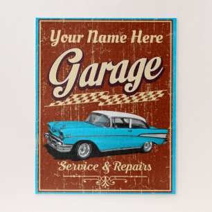 Classic Personalisiert Garage 1957 Puzzle