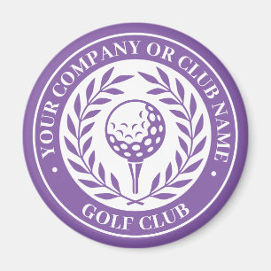 Classic Personalisiert Golf Club Company Name Lila Magnet