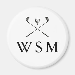 Classic Personalisiert Monogram Golf Clubs Magnet