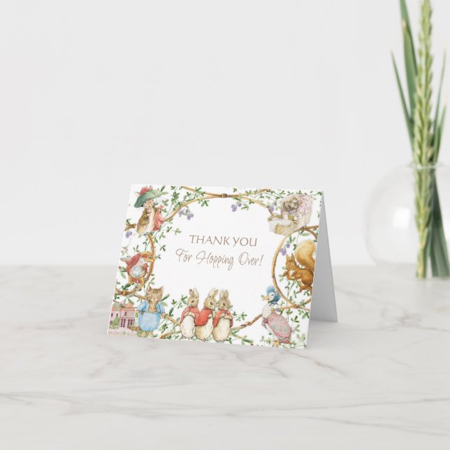Classic Peter das Kaninchen Geburtstag Dankeschön  Dankeskarte (Vorderseite)