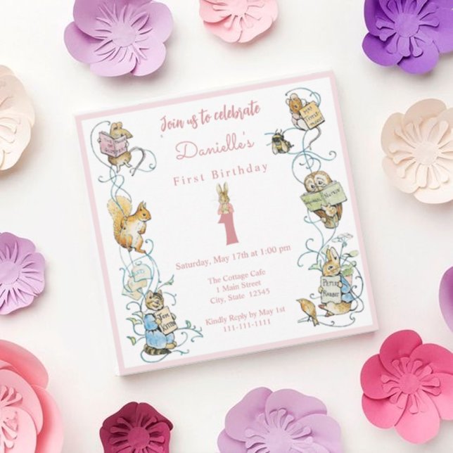 Classic Peter der Rabbit Beatrix Potter Geburtstag Einladung (Von Creator hochgeladen)