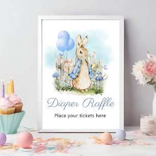 Classic Peter Rabbit Babydusche Windeln Poster