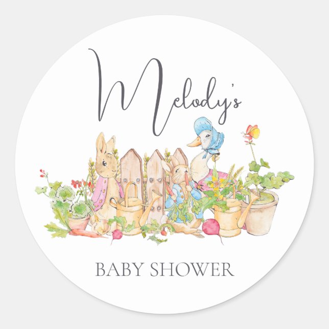 Classic Peter Rabbit Round Abzeichen Runder Aufkleber (Vorderseite)