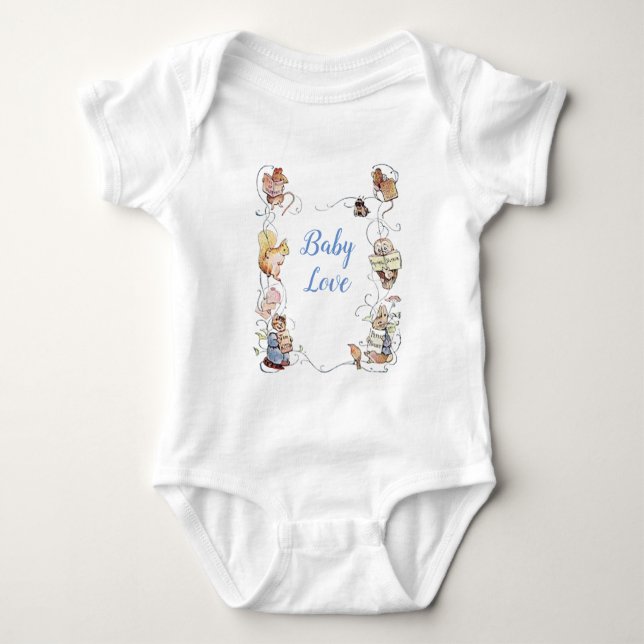 Classic Peter the Rabbit Baby Shower Baby Strampler (Vorderseite)