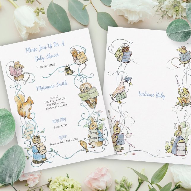 Classic Peter the Rabbit Baby Shower Einladung (Von Creator hochgeladen)