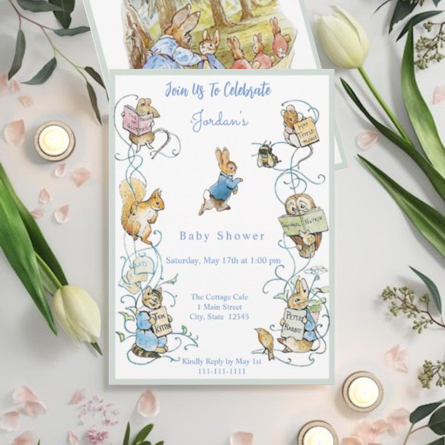 Classic Peter the Rabbit Baby Shower Einladung (Von Creator hochgeladen)