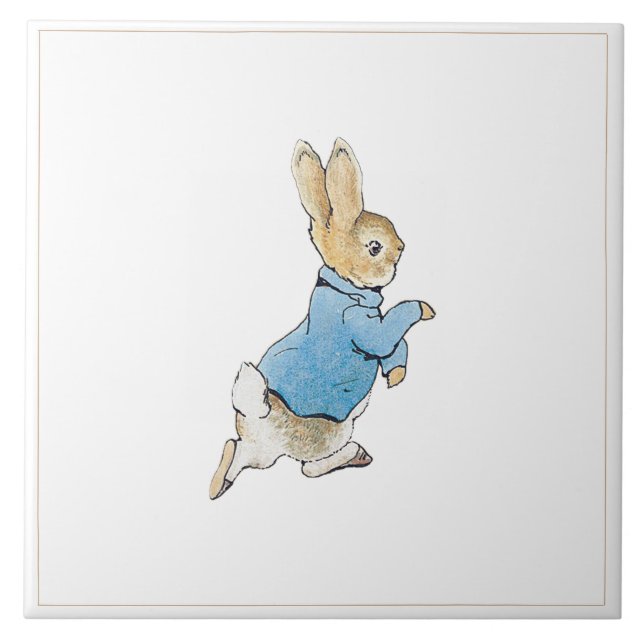 Classic Peter the Rabbit Baby Shower Fliese (Vorderseite)