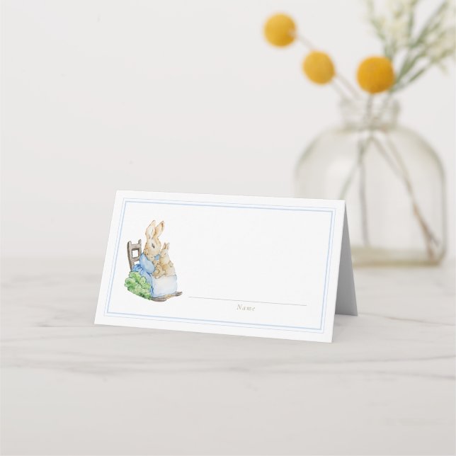 Classic Peter the Rabbit Baby Shower Platzkarte (Vorderseite)