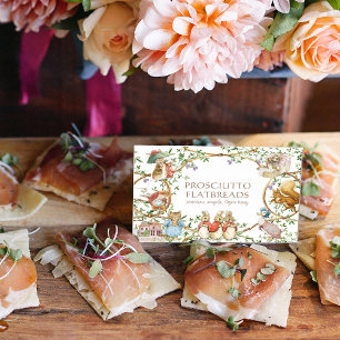 Classic Peter the Rabbit Buffet Food Name Card Tischnummer