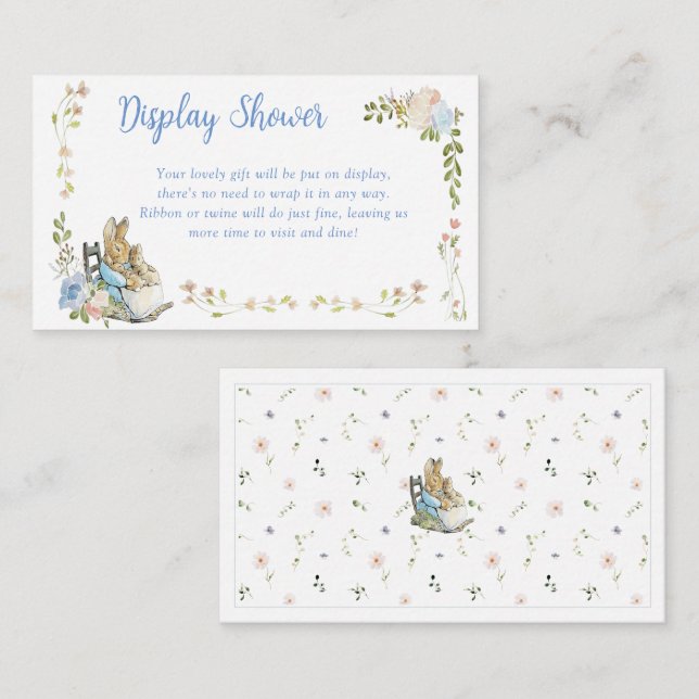 Classic Peter the Rabbit Enclosure Card Begleitkarte (Vorne/Hinten)