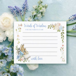 Classic Peter the Rabbit Twin Shower Advice Card