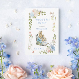 Classic Peter the Rabbit Twins Baby Shower Einladung