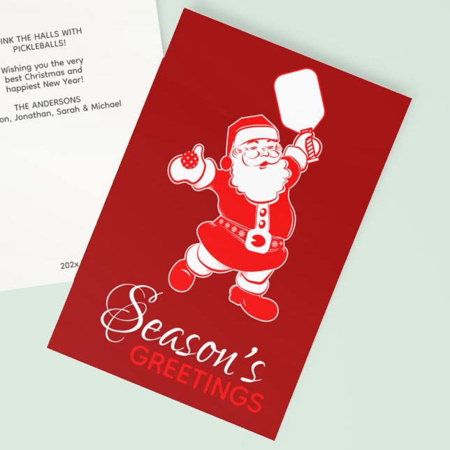 Classic Pickleball Santa Blue Weihnachten (Von Creator hochgeladen)