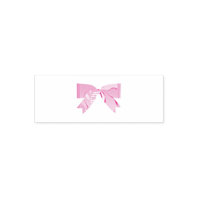 Classic Pink Bow Design Permastempel (Design)