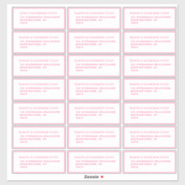 Classic Pink Guest Mailing Labels 21 pro Blatt