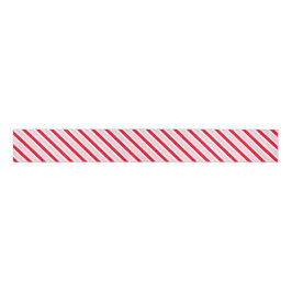 Classic Pink Red Stripes Christmas Ripsband