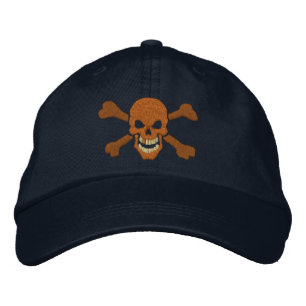 Classic Pirate Crossbones Skull Stickerei Bestickte Baseballkappe