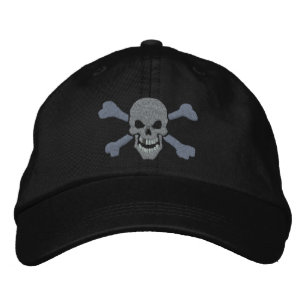 Classic Pirate Crossbones Skull Stickerei Bestickte Baseballkappe
