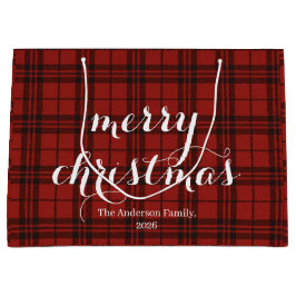 Classic Plaid Merry Christmas Festive - Große Geschenktüte