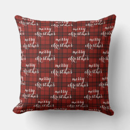 Classic Plaid Merry Christmas Festive - Kissen