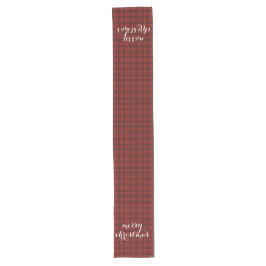 Classic Plaid Merry Christmas Festive Table Runner Großer Tischläufer