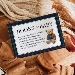 Classic Plaid Teddy Bear Books for Baby Cards  Begleitkarte