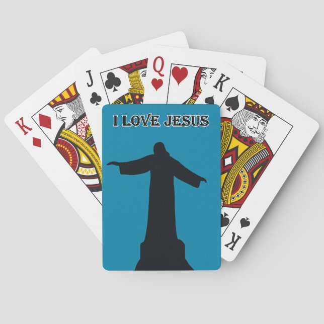 Classic Playing Cards   i love jesus  Spielkarten (Rückseite)