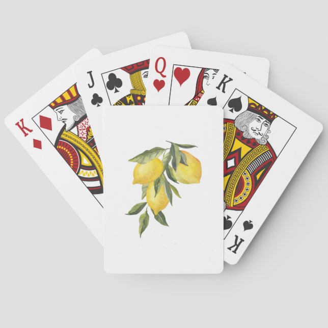 Classic Playing Cards - Lemon Background Spielkarten (Rückseite)