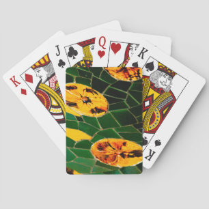 Classic Playing Cards mit grünem und gelbem Mosaik Spielkarten