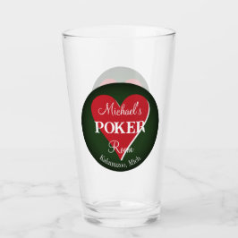 Classic Playing Cards Poker Room Glass - Herz Glas