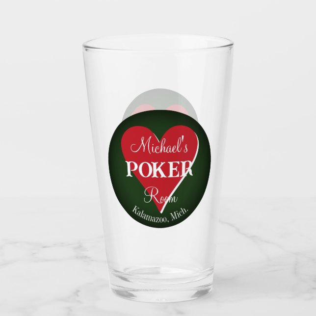 Classic Playing Cards Poker Room Glass - Herz Glas (Vorderseite)