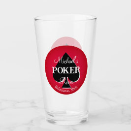 Classic Playing Cards Poker Room Glass - Spade Glas