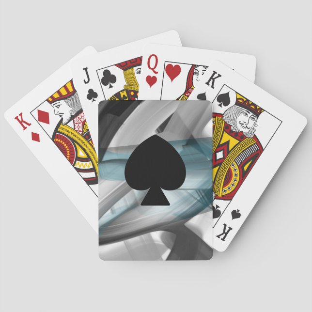 Classic Playing Cards Trend Abstrakt Blue Ocean Spielkarten (Rückseite)
