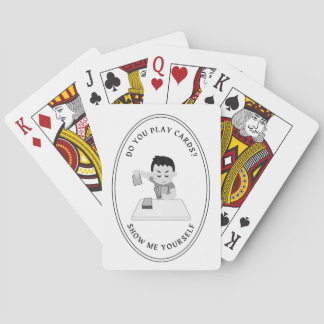 Classic playing cards with a funny back spielkarten