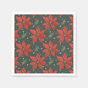 Classic Poinsetta Serviette