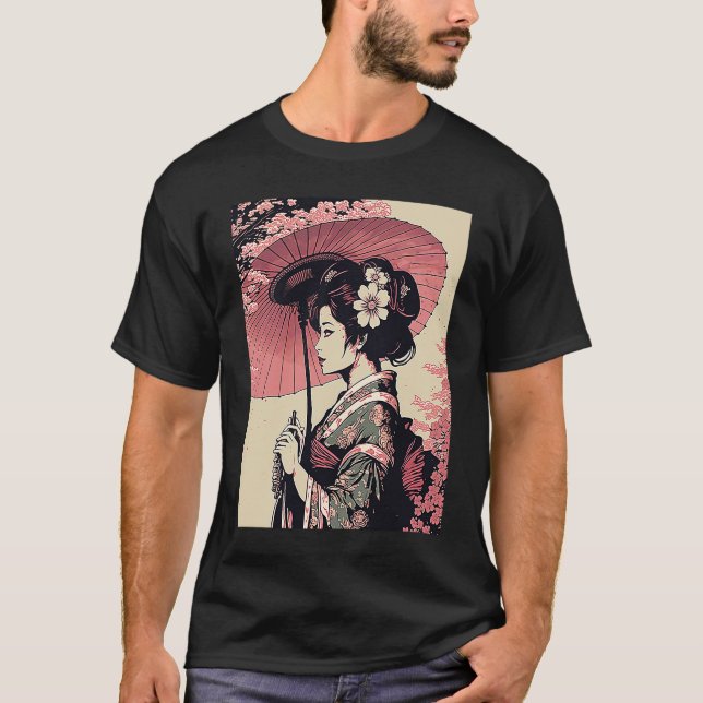 Classic Portrait Geisha T-Shirt (Vorderseite)