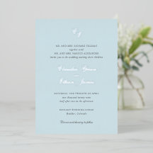 Classic Powder Blue Monogram Elegant Wedding