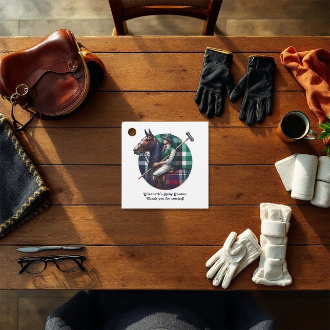 Classic Preppy Charm Baby Shower Geschenkanhänger (Classic Preppy Charm Baby Shower Favor Tags)