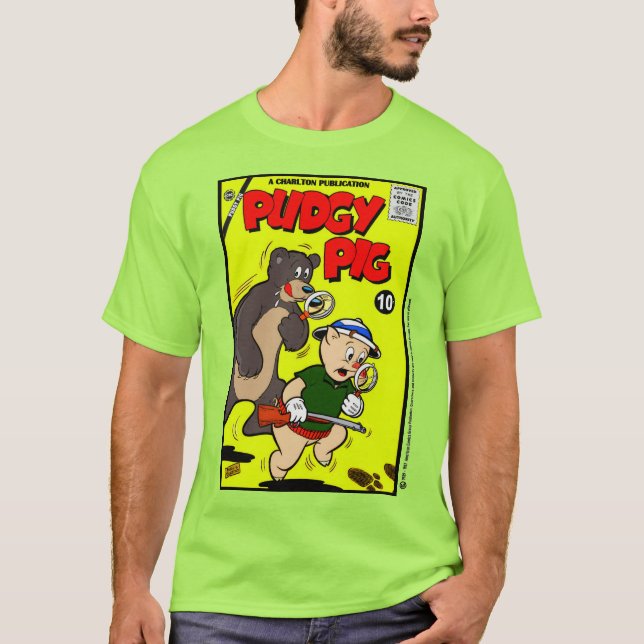 Classic PUDGY PIG Comic T-Shirt (Vorderseite)