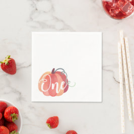 Classic Pumpkin Erster Geburtstag Napkin Serviette