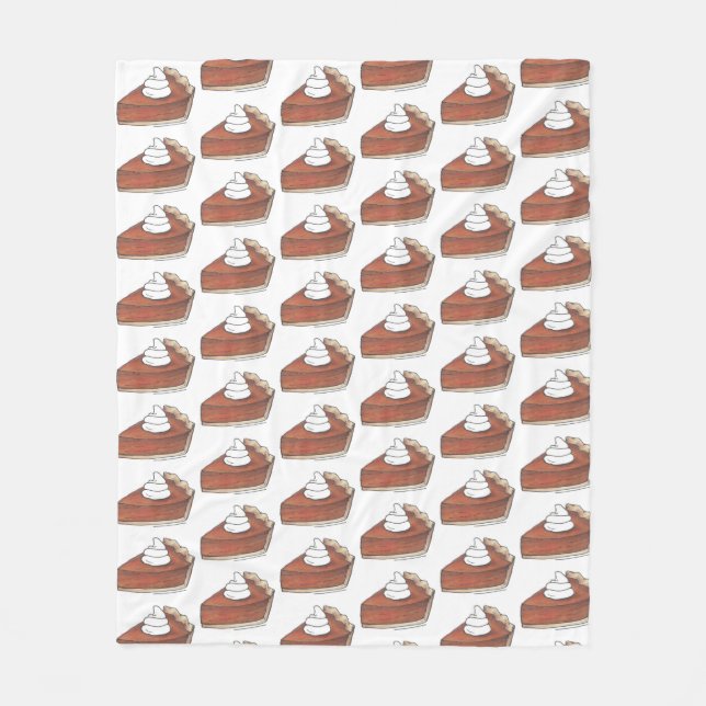 Classic Pumpkin Pie Slice Erntedank Dinner Food Fleecedecke (Vorderseite)