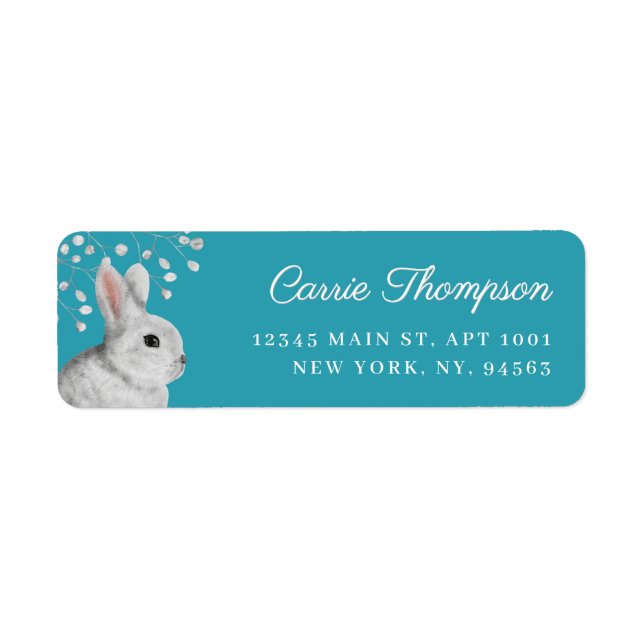 Classic Rabbit & Florals Robin's Blue Address (Vorne)
